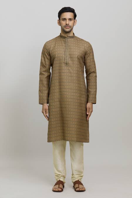 Arihant Rai Sinha Multi Color Polyester, Cotton Embroidery Floral Print Kurta And Plain Churidar Set Online at Aza Fashions Arihant Rai Sinha_Multi Color Polyester, Cotton Embroidery Floral Print Kurta And Plain Churidar Set _Online_at_Aza_Fashions