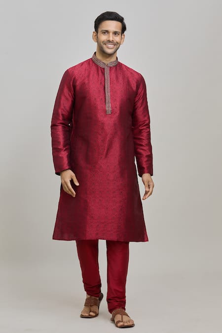 Arihant Rai Sinha Jacquard Woven Kurta & Churidar Set 