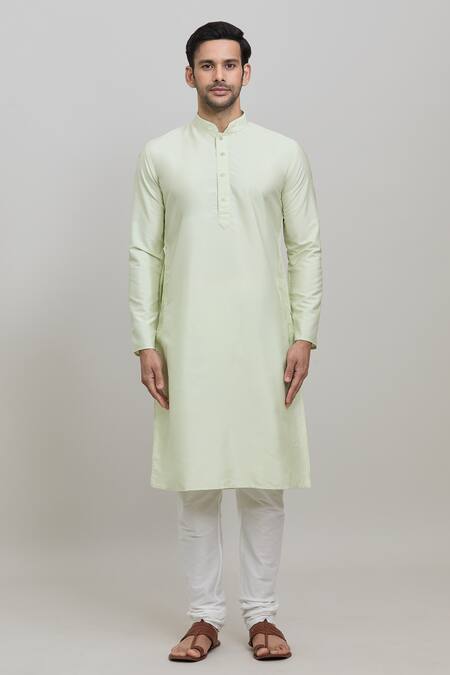 Buy Arihant Rai Sinha Green Polyester Solid Kurta And Churidar Set Online at Aza Fashions Buy_Arihant Rai Sinha_Green Polyester Solid Kurta And Churidar Set _Online_at_Aza_Fashions