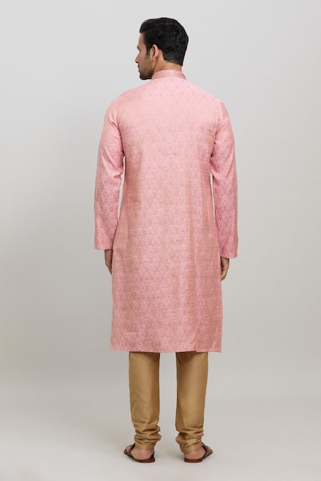 Arihant Rai Sinha Poly Jacquard Kurta & Churidar Set 