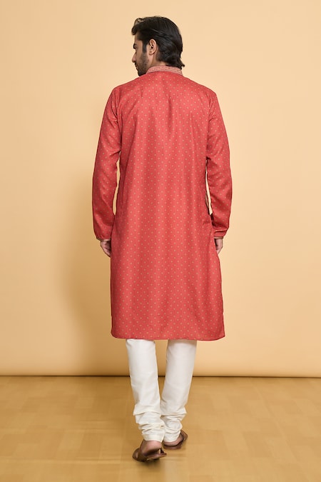 Arihant Rai Sinha Bandhani Print Kurta & Churidar Set 