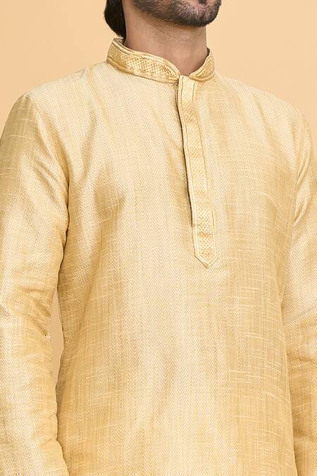 Shop Arihant Rai Sinha Beige Polyester, Cotton Lace Woven Straight Kurta With Churidar Online at Aza Fashions Shop_Arihant Rai Sinha_Beige Polyester, Cotton Lace Woven Straight Kurta With Churidar _Online_at_Aza_Fashions