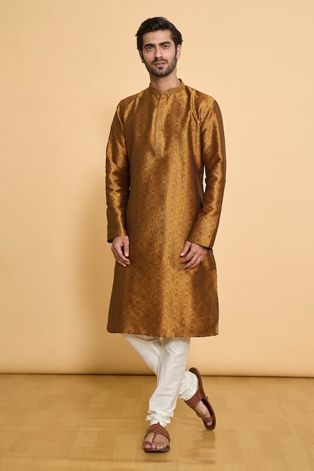 Buy Arihant Rai Sinha Yellow Polyester Embroidery Flower Mandala Pattern Kurta With Churidar Online at Aza Fashions Buy_Arihant Rai Sinha_Yellow Polyester Embroidery Flower Mandala Pattern Kurta With Churidar _Online_at_Aza_Fashions