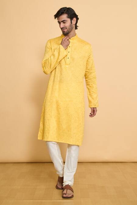 Buy Arihant Rai Sinha Gold Polyester, Cotton Woven Pattern Kurta And Churidar Set Online at Aza Fashions Buy_Arihant Rai Sinha_Gold Polyester, Cotton Woven Pattern Kurta And Churidar Set _Online_at_Aza_Fashions