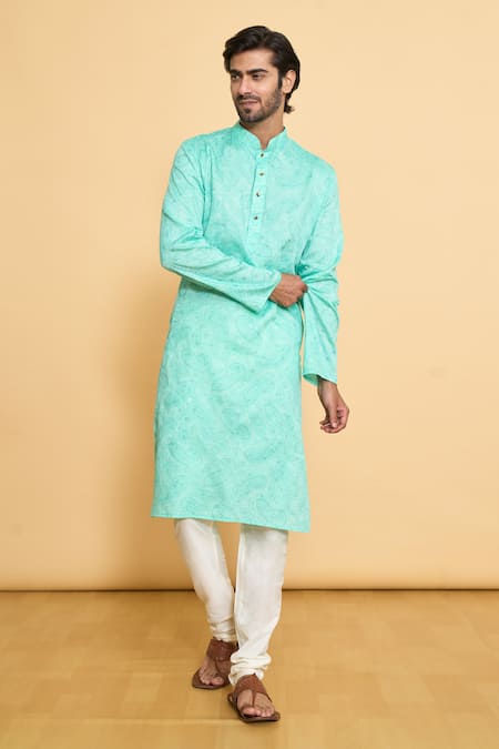 Arihant Rai Sinha Paisley Woven Pattern Kurta & Churidar Set 
