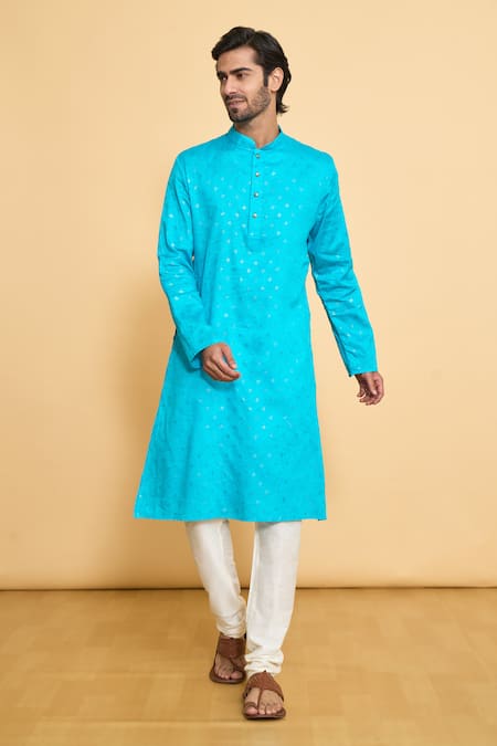 Arihant Rai Sinha Geometric Woven Kurta & Churidar Set 