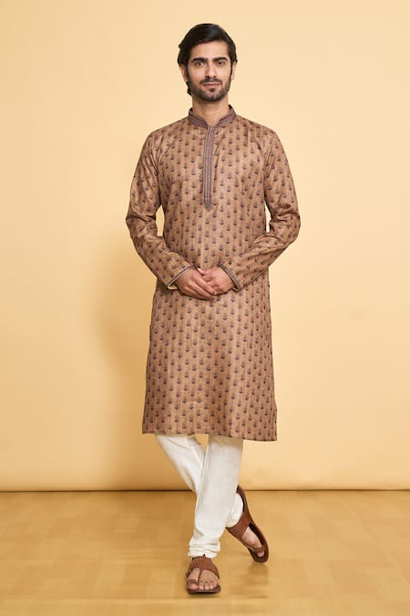 Arihant Rai Sinha Multi Color Poly Cotton Digital Printed Floral Pattern Kurta And Churidar Set 