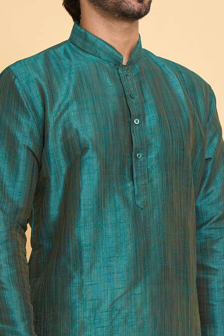 Arihant Rai Sinha Green Polyester Solid Kurta And Churidar Set at Aza Fashions Arihant Rai Sinha_Green Polyester Solid Kurta And Churidar Set _at_Aza_Fashions