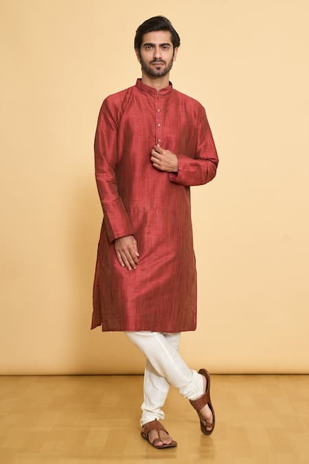 Arihant Rai Sinha Solid Full Sleeve Kurta & Churidar Set 