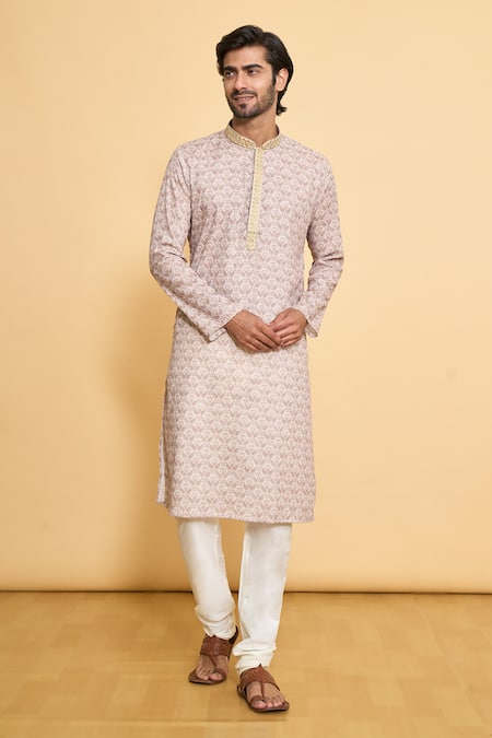 Arihant Rai Sinha Floral Digital Print Kurta & Churidar Set 