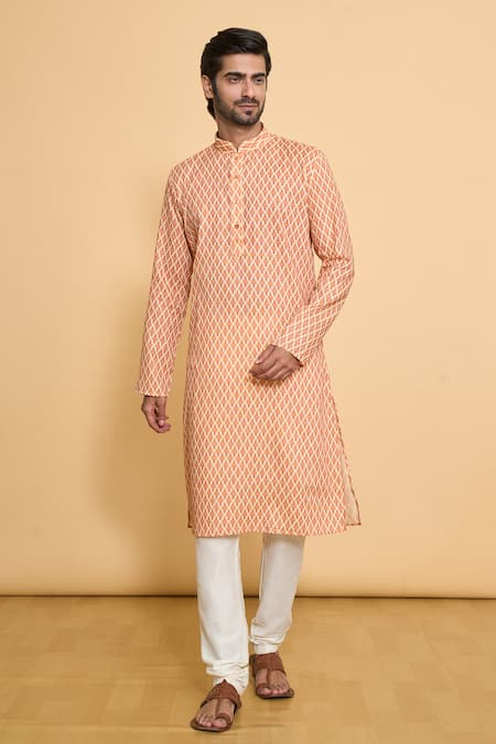 Arihant Rai Sinha Geometric Pattern Kurta & Churidar Set 