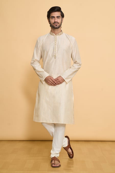 Arihant Rai Sinha Thread Embroidered Kurta & Churidar Set 