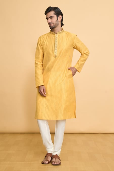 Buy Arihant Rai Sinha Yellow Polyester Beads, Embroidery Kurta And Churidar Set Online at Aza Fashions Buy_Arihant Rai Sinha_Yellow Polyester Beads, Embroidery Kurta And Churidar Set _Online_at_Aza_Fashions