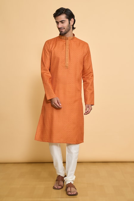 Arihant Rai Sinha Geometric Print Kurta & Churidar Set 