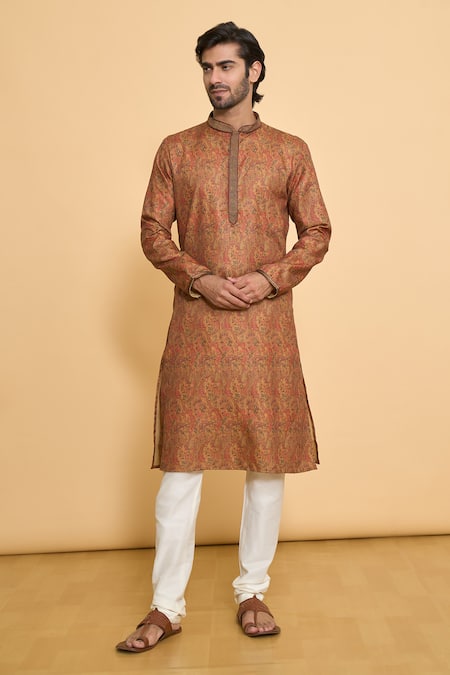 Arihant Rai Sinha Geometric Pattern Kurta & Churidar Set 