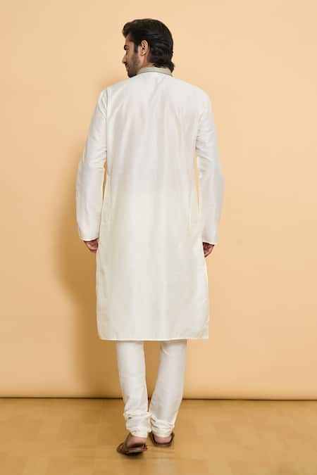 Arihant Rai Sinha Floral Embroidered Kurta & Churidar Set 