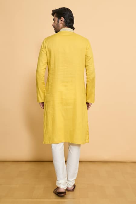 Arihant Rai Sinha Placket Embroidered Woven Kurta & Churidar Set 