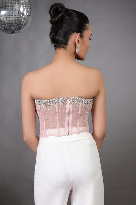 Talking Threads Amor Crystal & Pearl Embellished Corset 
