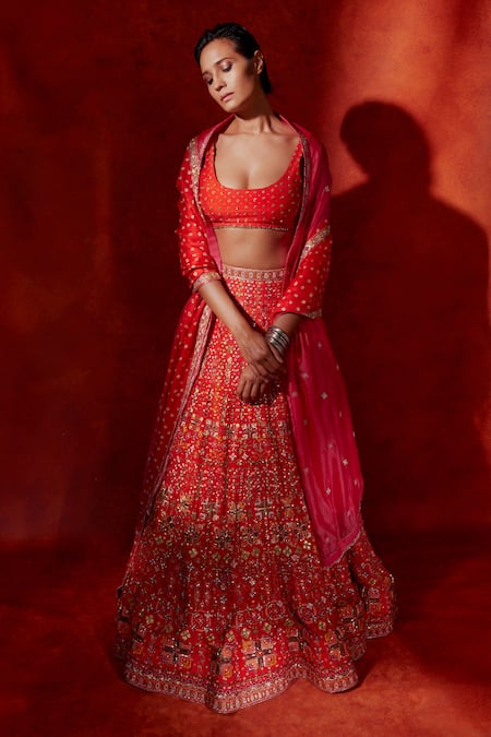 ANUSHKA KHANNA Hand Embroidered Bridal Lehenga Set 