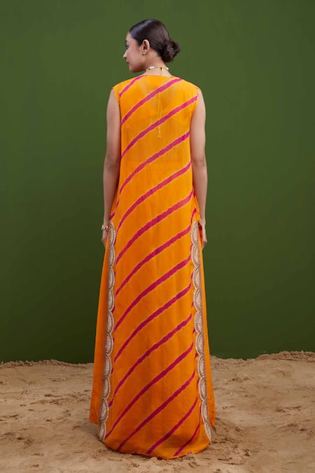 Vasavi Shah Gota Embroidered Jacket Palazzo Set 