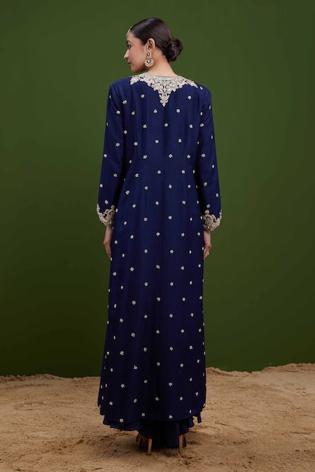 Vasavi Shah Dori & Sequin Embroidered Jacket & Harrem Pant Set 