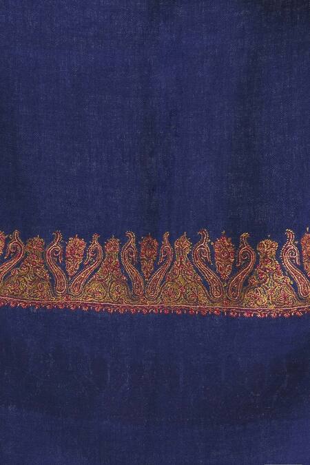 Buy_Toosh Kashmir_Blue Sozni Embroidered Palladar Pashmina Shawl _Online_at_Aza_Fashions