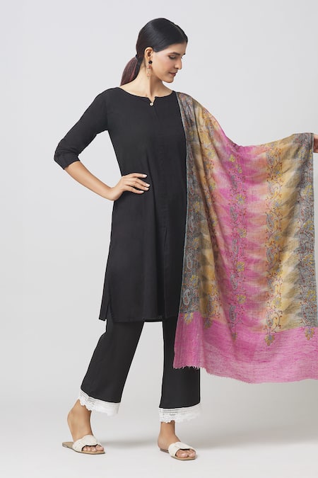 Toosh Kashmir Ekat Sozni Embroidered Pashmina Shawl 