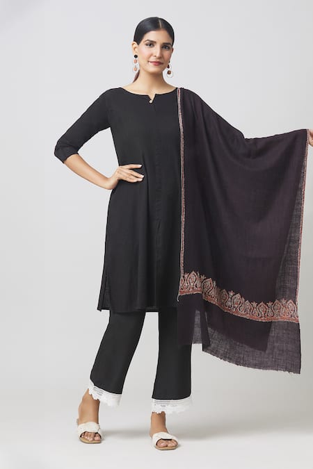 Toosh Kashmir Palladar Embroidered Pashmina Shawl 