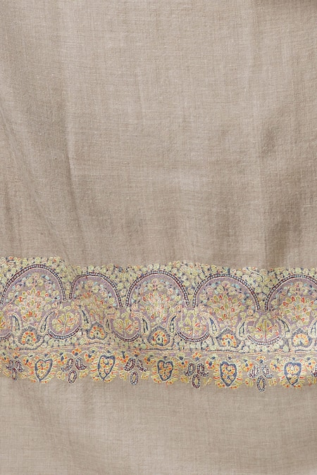 Buy_Toosh Kashmir_Grey Sozni Floral Embroidered Palladar Pashmina Shawl_Online_at_Aza_Fashions