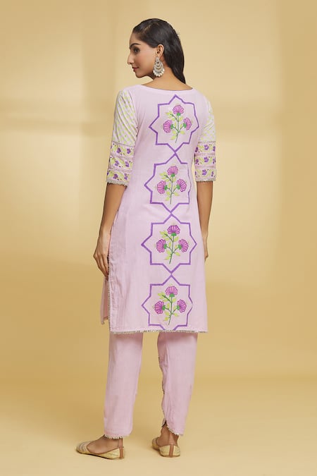 Maayera Jaipur Purple Silk Organza, Cotton Gota Patti, Floral Pattern Cape Tulip Pant Set Online at Aza Fashions Maayera Jaipur_Purple Silk Organza, Cotton Gota Patti, Floral Pattern Cape Tulip Pant Set _Online_at_Aza_Fashions