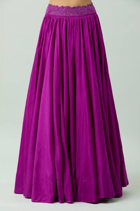 Buy Mrunalini Rao Magenta Silk Embroidery, Zari Open Neck Paisley Resham Cape Lehenga Set Online at Aza Fashions Buy_Mrunalini Rao_Magenta Silk Embroidery, Zari Open Neck Paisley Resham Cape Lehenga Set_Online_at_Aza_Fashions