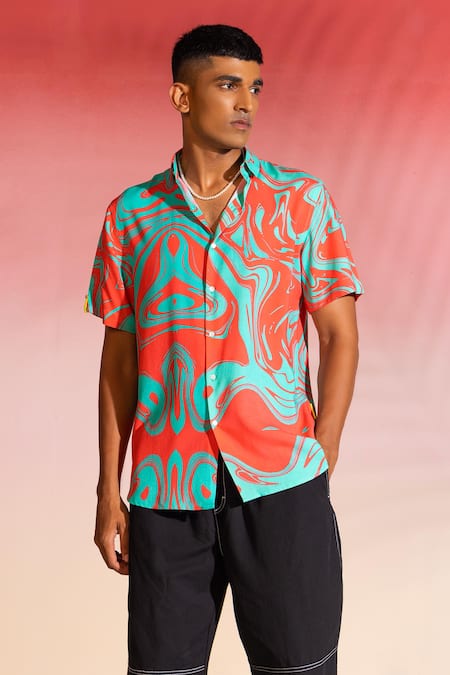 Seven Flow Psych Abstract Print Shirt 