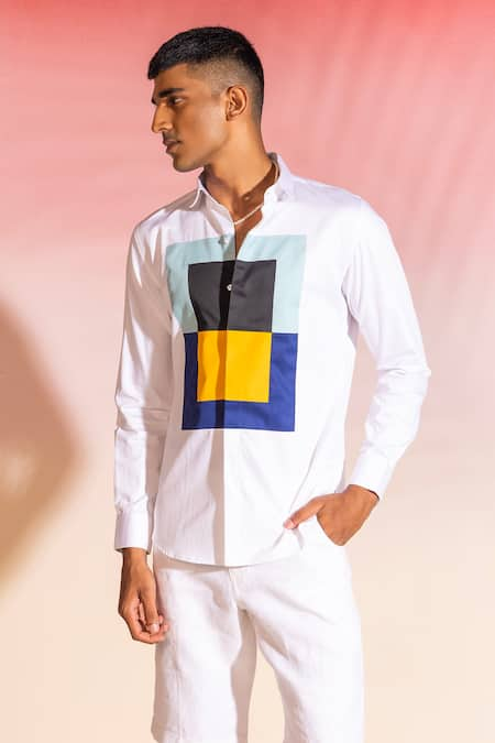 Seven Fluroscent Panelled Shirt 