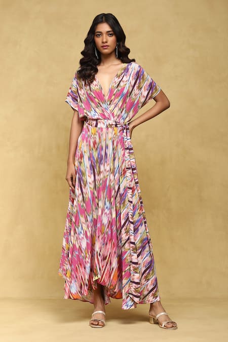 Ritu Kumar Binkai Abstract Print Dress 