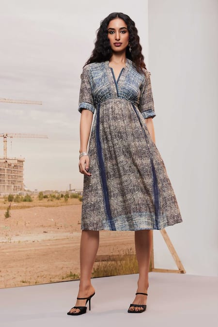 Ritu Kumar Mrinal Cotton Silk Printed Dress 