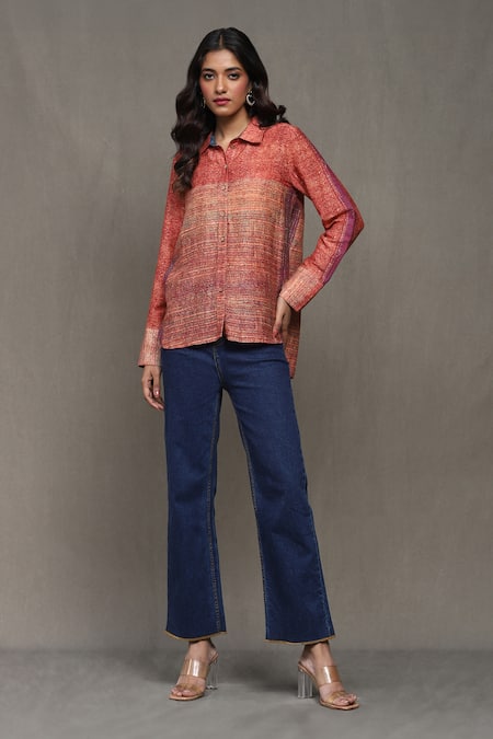 Ritu Kumar Mrinal Stripe Print Shirt 
