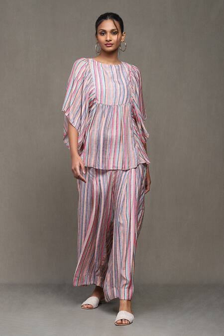 Buy Multi Color Viscose Bamberg Printed Coco Tunic And Palazzo Co-ord ...