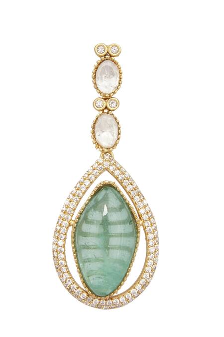 Buy_Moh-Maya By Disha Khatri_Gold Plated Stones Doublet Embellished Necklace Set 