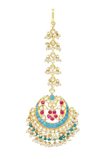 Moh-Maya By Disha Khatri Gold Chaand Shaped Maangtikka 
