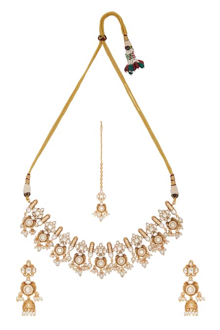 Moh-Maya By Disha Khatri Polki Embellished Necklace Set 