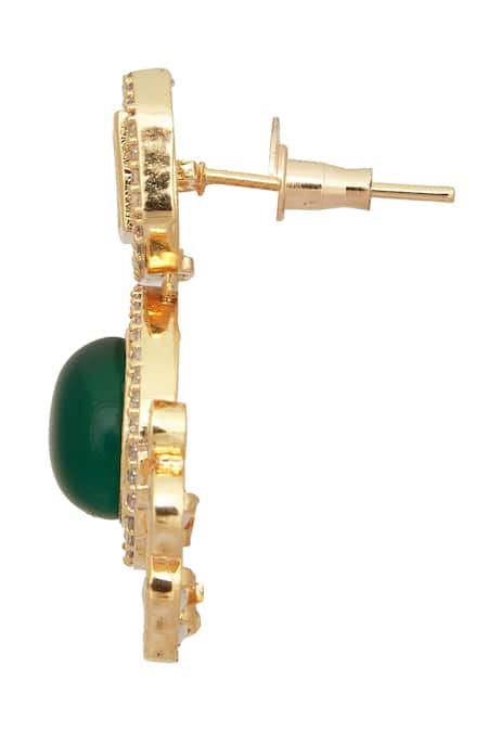 Moh-Maya By Disha Khatri_Gold Plated Pearls Kundan Embellished Pendant Necklace Set _Online_at_Aza_Fashions