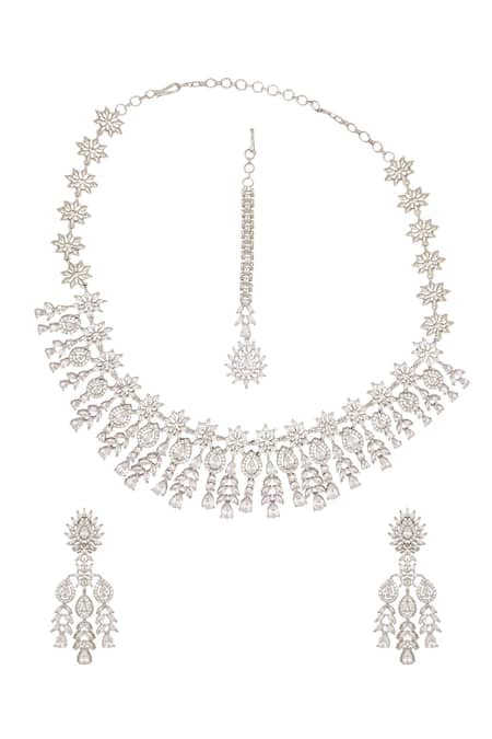 Moh-Maya By Disha Khatri Zirconia Embellished Choker Set 