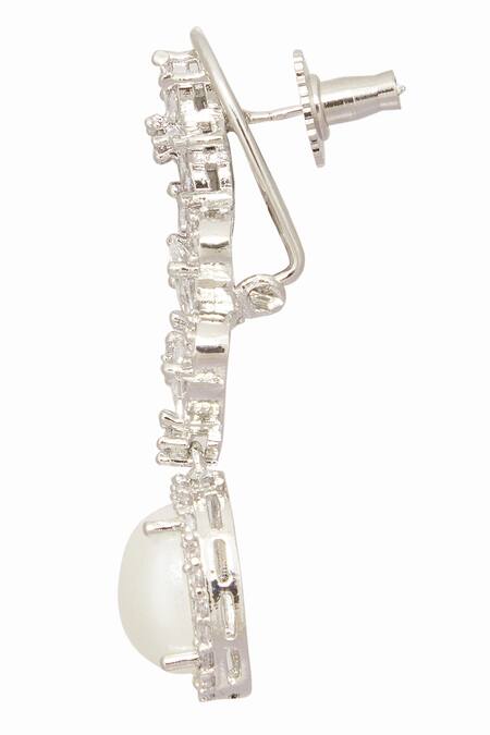 Buy Moh-Maya By Disha Khatri Silver Plated Pearls, Stones Embellished Choker Set Online at Aza Fashions Buy_Moh-Maya By Disha Khatri_Silver Plated Pearls, Stones Embellished Choker Set _Online_at_Aza_Fashions