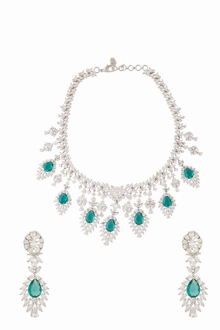 Moh-Maya By Disha Khatri Leaf Carved Necklace Set 