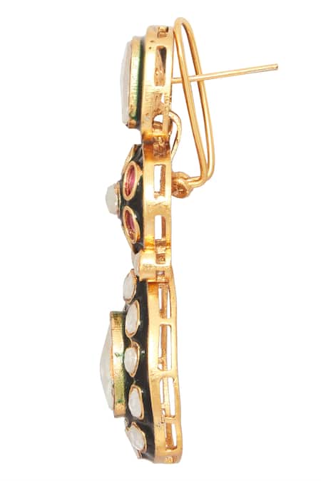 Shop Moh-Maya By Disha Khatri Gold Plated Stones Embellished Choker Set Online at Aza Fashions Shop_Moh-Maya By Disha Khatri_Gold Plated Stones Embellished Choker Set _Online_at_Aza_Fashions