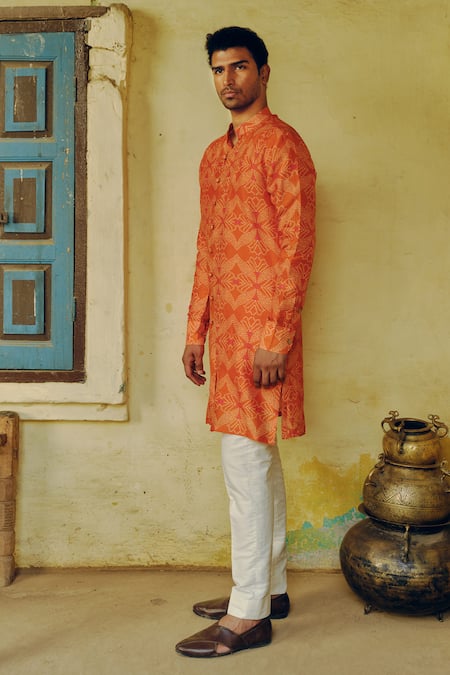 Drishti & Zahabia Bandhej Print Kurta & Pant Set 