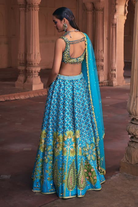 Diyarajvvir Edelweiss Mirror Embroidered Lehenga Set 