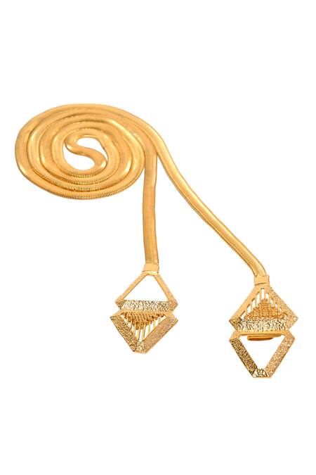 Itrana Gold Plated Prism Reflection Long Necklace Online at Aza Fashions Itrana_Gold Plated Prism Reflection Long Necklace _Online_at_Aza_Fashions