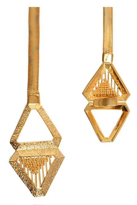 Buy Itrana Gold Plated Prism Reflection Long Necklace Online at Aza Fashions Buy_Itrana_Gold Plated Prism Reflection Long Necklace _Online_at_Aza_Fashions