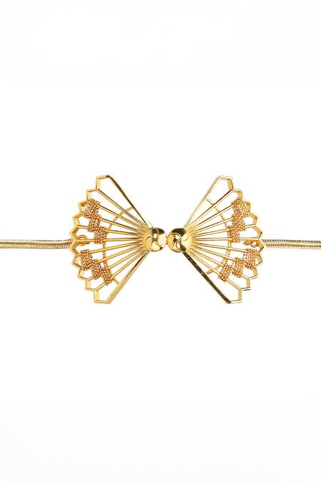 Buy Itrana Gold Plated Bow Cheer Choker Buy_Itrana_Gold Plated Bow Cheer Choker